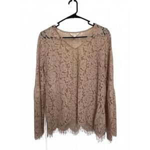 Adiva blush pink lace top size Medium